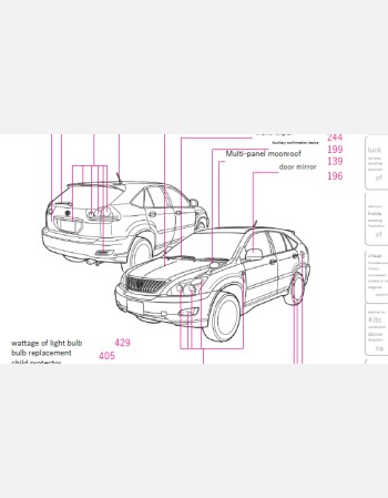 toyota harrier 2010-2012 owners manual in english